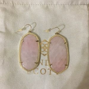 Kendra Scott Danielle earrings gold & rose quartz
